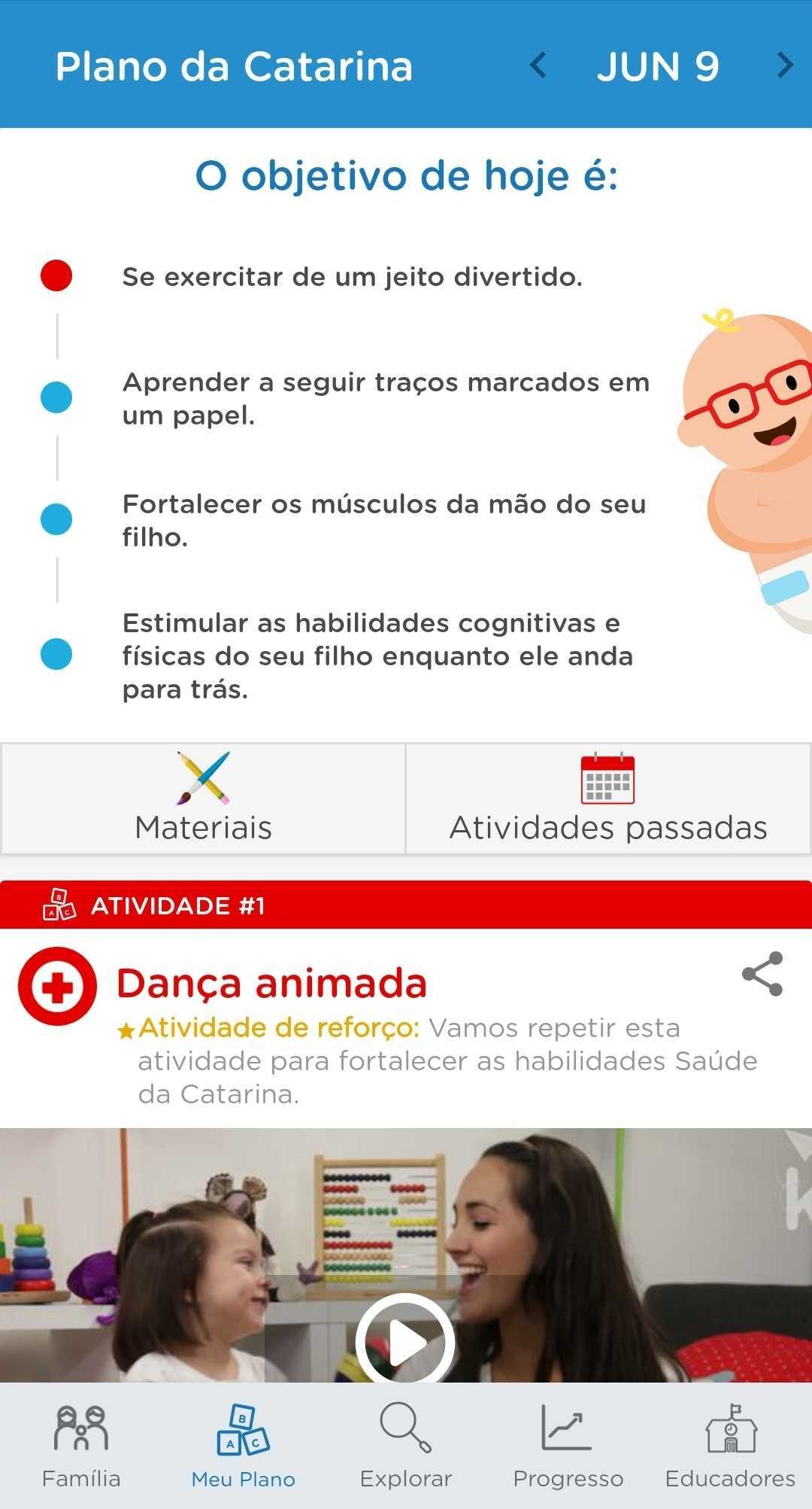 plano de atividades app pediatra